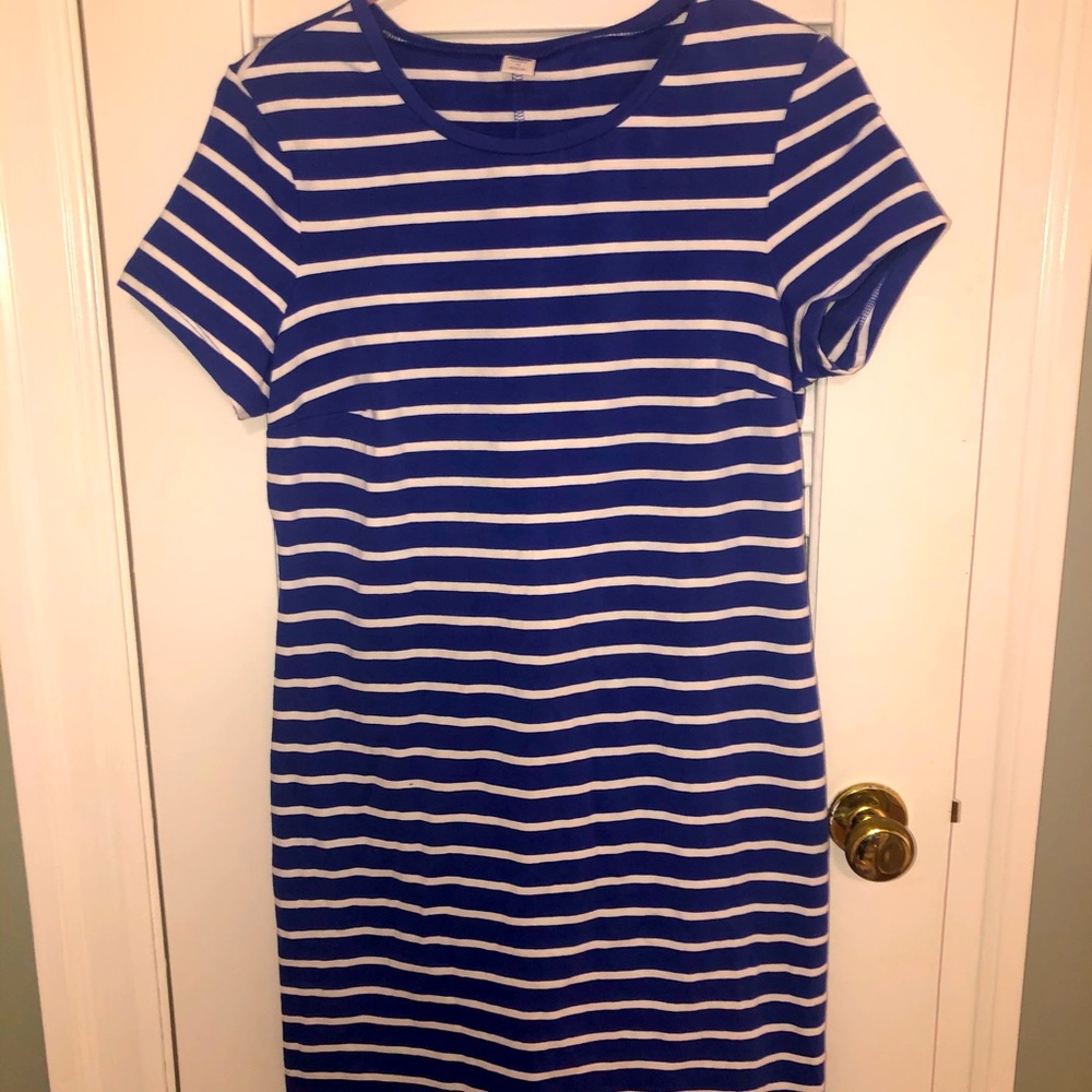 Royal blue stripe Stretch Dress